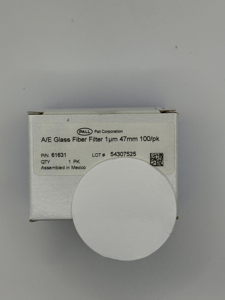 PALL 61631 Type A/E Glass Microfiber Filters, 1.0µm Pore Size, box of 100