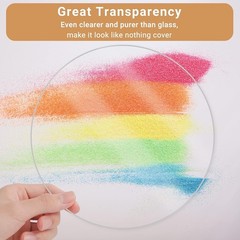 High Clarity 6″ Round Plexiglass Sheets – Perfect for Art Crafts & Frames