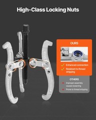 Gear Puller Set, 3 in/4 in/6 in/8 in 3 Jaw Bearing Puller with Reversible Jaws,