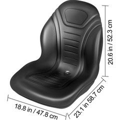 VEVOR Tractor Seat Vinyl Forklift Seat Waterproof Drain Hole Yamaha with Cushion