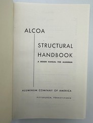 Alcoa Structural Handbook 1960 Design Manual for Aluminum Metalworking Factory