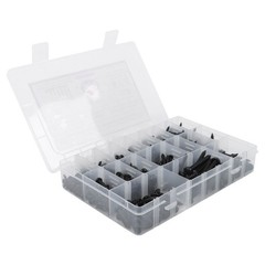 550Pcs 304 Stainless Black Wood Screws, Phillips Pan Head Assortment