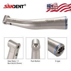 Dental 1:1 LED Fiber Optic Handpiece Contra Angle Fit NSK Electric Motor Y