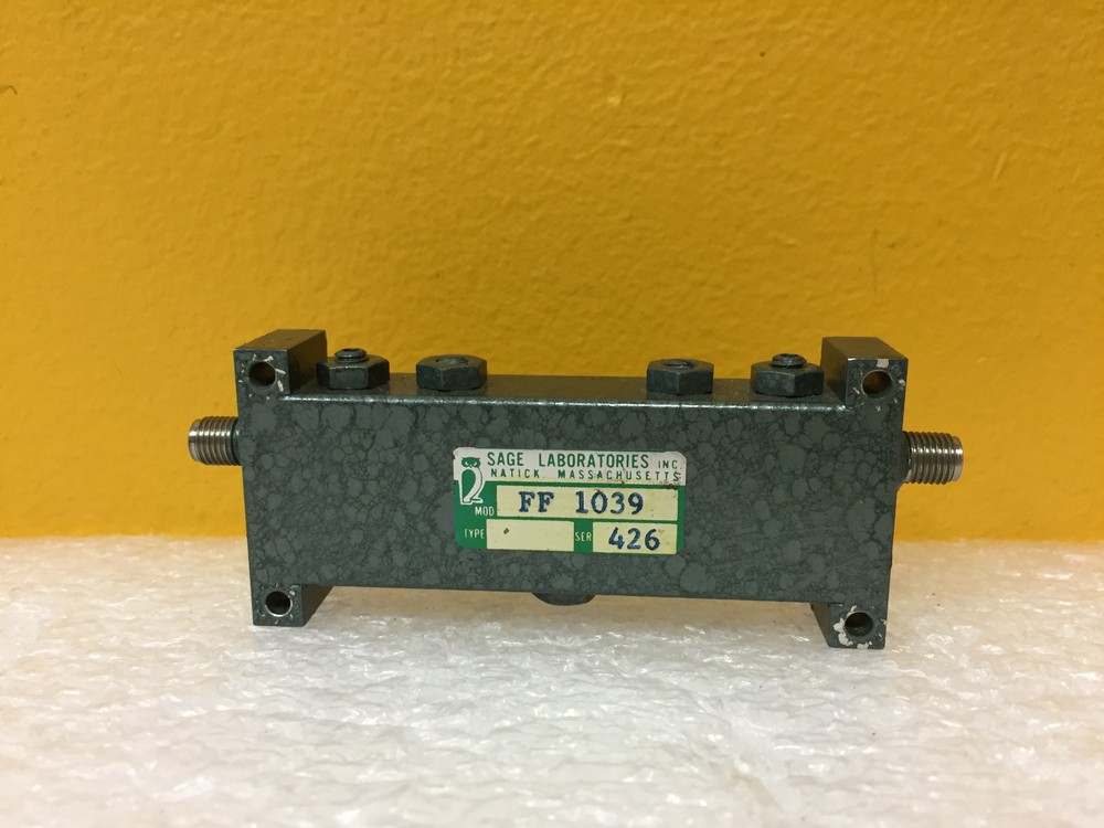 Sage Labs FF1039 3940 to 4060 MHz, 70 dB Rej. SMA(F-F), Bandpass Filter. Tested!