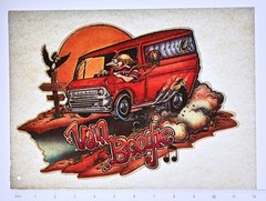 Original VINTAGE 1970s Heat Transfer | Van Boogie Custom Van Cartoon