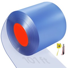 Uimoso PVC Strip Curtain 101 ft x 12 in Thermal Insulating Plastic Door Cover