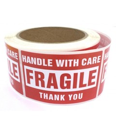 3″ x 5″ Fragile Stickers Fragile Labels Handle with Care Self Adhesive 500/Roll