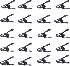 20-Pack 2″ Black Metal Clips – PVC Coated, Anti-Rust Chip Bag & Clothes Pins