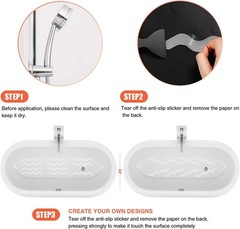 USA Patented Anti Slip Shower Stickers 24 PCS Safety Bathtub Strips Clear