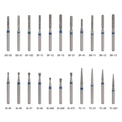 1000pcs/200Box AZDENT Dental Diamond Burs For High Speed Handpiece Friction Grip