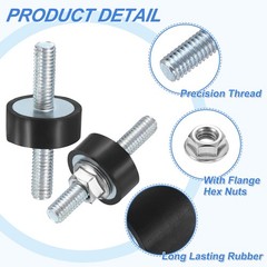 4Pcs M6 x 18mm Rubber Mounts 8 x 20mm Rubber Vibration Isolator with Nuts