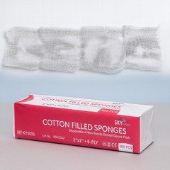 5000x Cotton Filled Gauze Dental 2×2 8Ply Sponge 2″x2″ N/S Sponges