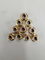 (10) M10-1.25 or 10mm Metric Hex Flange Stop Lock Nut / Nylon Insert ,Class 8