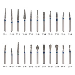 25pcs AZDENT Dental FG Diamond Burs For High Speed Handpiece Friction Grip
