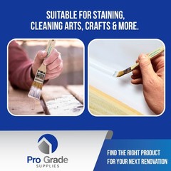 Pro Grade – Chip Paint Brushes – 12 Ea 1 Inch Chip Paint Brush Light Brown