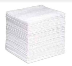 200 PACK Oil Clean Up Spill Absorbent Pads Contractor Grade Polypropylene NEW