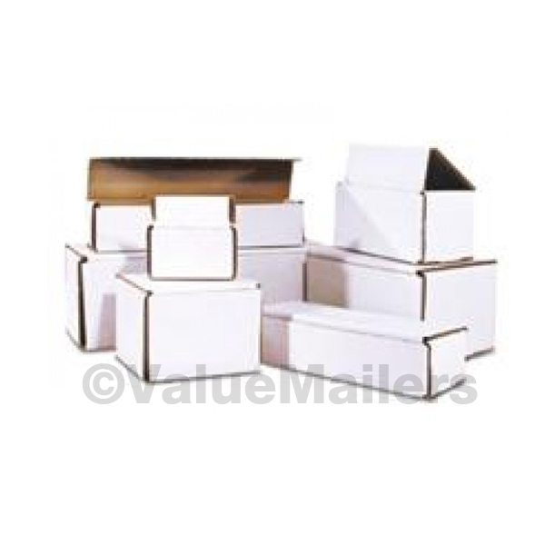 100 – 8 x 6 x 3 White Corrugated Shipping Mailer Packing Box Boxes