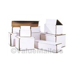 50 – 8 x 6 x 3 White Corrugated Shipping Mailer Packing Box Boxes