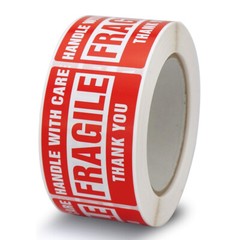 3″ x 5″ Fragile Stickers Fragile Labels Handle with Care Self Adhesive 500/Roll