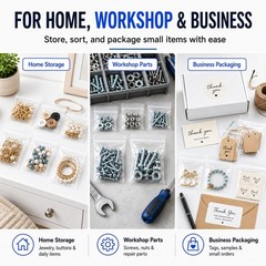 Small Plastic Bags, 300 PCS Jewelry Bags 3 300pcs(2×2 2×3 3x4in), clear