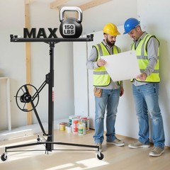 Uimoso 16Ft Drywall Lifter Sheetrock Hoist Lift Adjustable arm & Lockable Wheels
