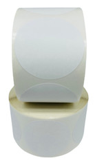 2.5″ Round Direct Thermal Printer Labels 500 Per Roll 1″ Core 1 Roll