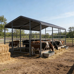 New 13×20FT Metal Livestock Shed Steel Shelter Cowshed for Farm Animal USA Stock