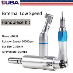 USA Dental Slow Low Speed E-type Air Motor Micromotor 2/4 Hole silver