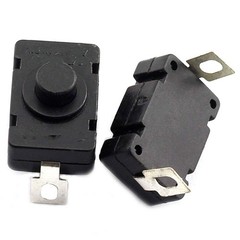 50/100/200x KAN-28 Flashlight Switch AC 250V 1.5A Self-Lock Push Button Switchs