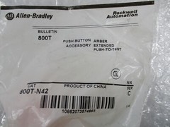 ALLEN BRADLEY 800T-N42 SER.C PUSHBUTTON CAP AMBER NSMP