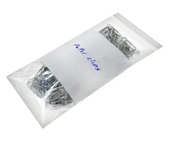Writable WHITE BLOCK HEAVY DUTY 4Mil Clear Zip Seal Bags Reclosable Top Plastic