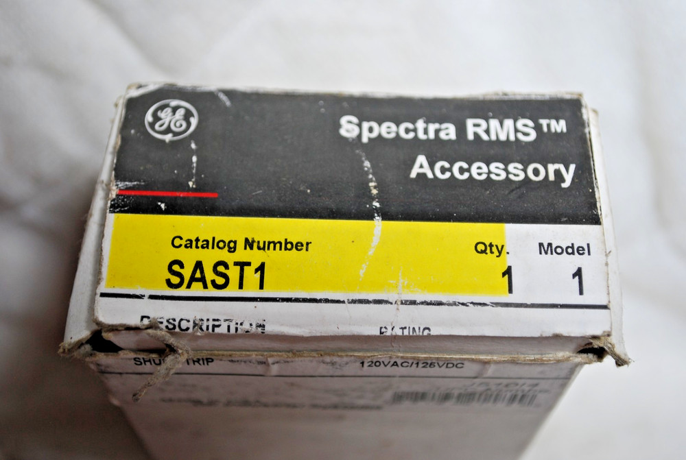 GE SAST1 Shunt Trip Device 120VAC 50/60Hz 500mA Black for Spectra Breaker