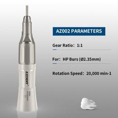 AZDENT Dental 1:1 Direct Drive Slow Low Speed Straight Nose Cone Handpiece