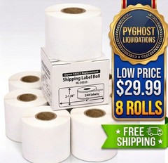 Compatible 2-1/8″ X 4″ Direct Thermal Labels Replacement for DYMO 30323 (8 Pc)