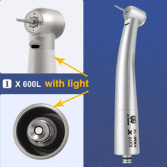 Dental Fiber Optic Handpiece Air Turbine Light Quattro Water Spray fit NSK X600L
