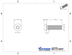 M8-1.25 x 30MM Button Head Socket Cap Screws ISO 7380 Stainless Steel Qty 25