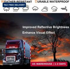 DOT-C2 Reflective Tape,Red White 2Inch X 30Feet Waterproof Conspicuity Safety Ta