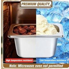 Choice 10 Pk 1/9 Size Stainless Steel Pan Lids with Handle, Table Pan Covers