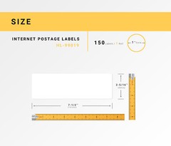 DYMO 99019 1-Part eBay PAYPAL Direct Thermal Postage Labels – 150 per Roll