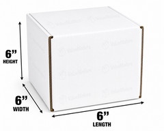 6x6x6 White Corrugated Shipping Mailers Packing Box Boxes Folding 100 To 1000