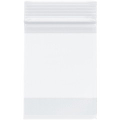 Plymor 3″ x 4″, 2 Mil with White-Block Zipper Reclosable Plastic Bags