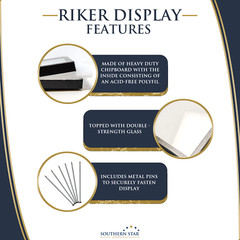 2 x 3 1/2 x 3/4 Riker Display Case Box for Collectibles Jewelry Arrowheads