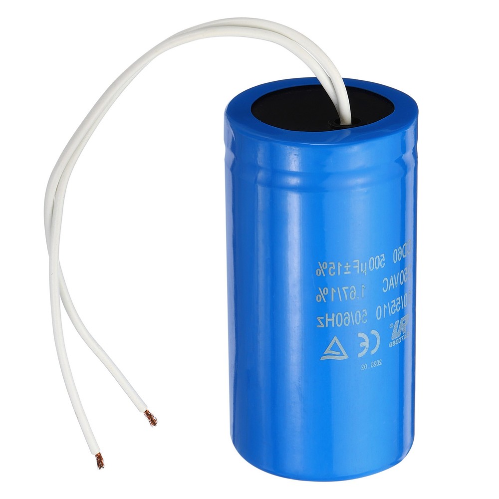 CD60 Run Capacitor, 500uF 250VAC 2 Wires 50/60Hz Motor Starting Capacitor