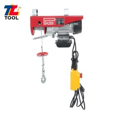 Mini Electric Hoist 440LBS/200kg Crane Winch with Wired Remote Control 510W 110V