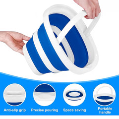 1-gallon BPA-Free Silicone Collapsible bucket