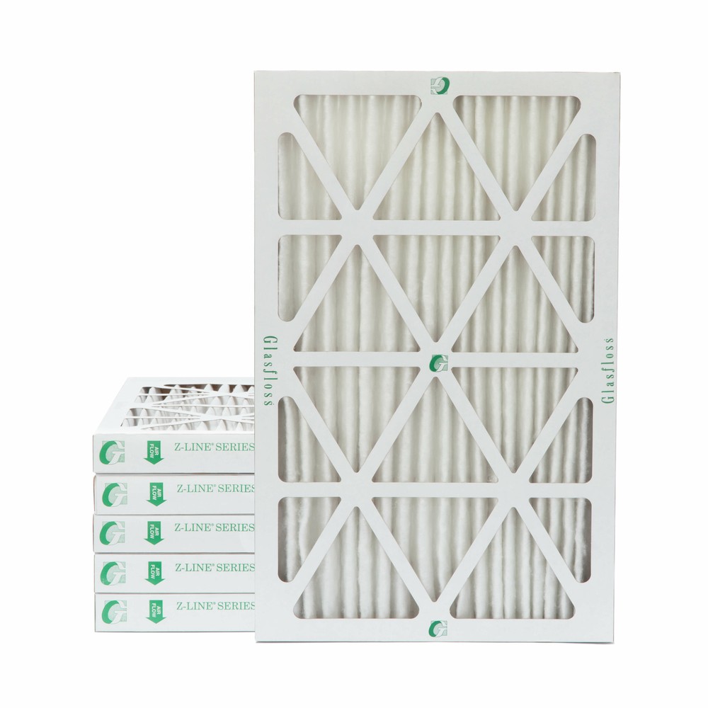Glasfloss ZL 16x24x2 MERV 10 (FPR 7) Pleated Furnace Air Filters. 6 Pack