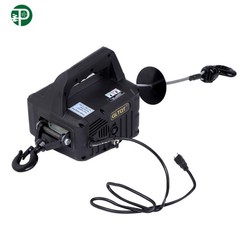 2-in-1 1500W Portable Electric Hoist Power Winch 1100 lbs Wired Remote Control
