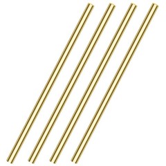 4 Pieces 12 inches, 1/4 inch Brass Rods Brass, Solid Round Rod Lathe
