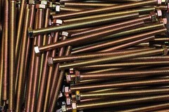 (35) Full Thread Grade 8 Hex Head Tap Bolts 3/8-16 x 6 Coarse Yellow Zinc