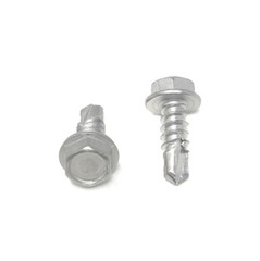 (100) #8 x 1/2 Stainless Steel Hex Washer Head Self Drilling Tapping TEK Screws